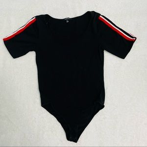 Ambiance Short Sleeve Striped Tape Bodysuit